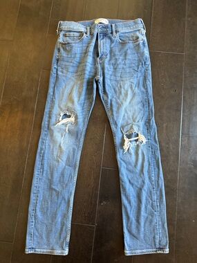abercrombie kids Light Blue Distressed Skinny Jeans